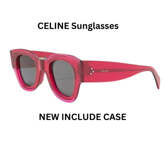 NEW Céline Zoe Fuchsia Pink Crystal Sunglasses $599 - Picture 3 of 3